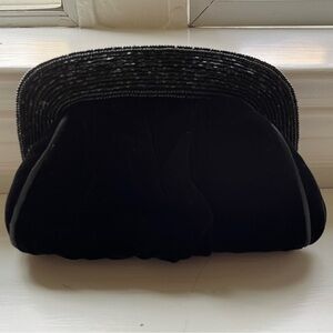 Classic Black Velvet Evening Bag